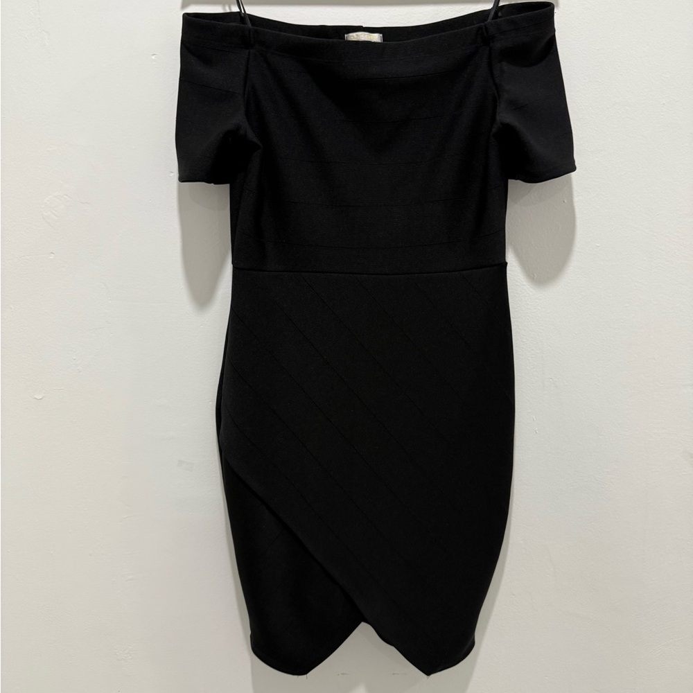 Chic Black Off-Shoulder Mini Dress